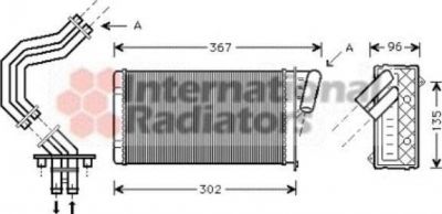 Van Wezel 43006229 теплообменник, отопление салона на RENAULT LAGUNA I (B56_, 556_)