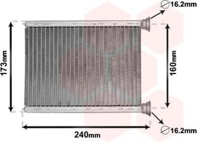 Van Wezel 43006569 теплообменник, отопление салона на RENAULT MEGANE III Наклонная задняя часть (BZ0_)