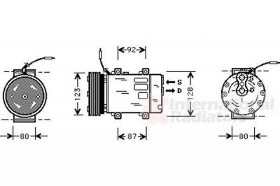 Van Wezel 4300K243 компрессор, кондиционер на RENAULT MEGANE I (BA0/1_)