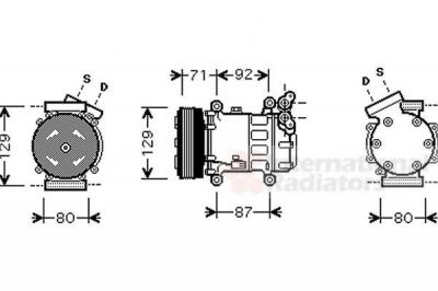 Van Wezel 4300K401 компрессор, кондиционер на RENAULT TWINGO II (CN0_)