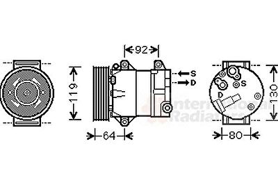 Van Wezel 4300K429 компрессор, кондиционер на RENAULT MEGANE II (BM0/1_, CM0/1_)