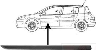 Van Wezel 4375423 облицовка / защитная накладка, дверь на RENAULT MEGANE II седан (LM0/1_)