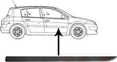 Van Wezel 4375424 облицовка / защитная накладка, дверь на RENAULT MEGANE II седан (LM0/1_)