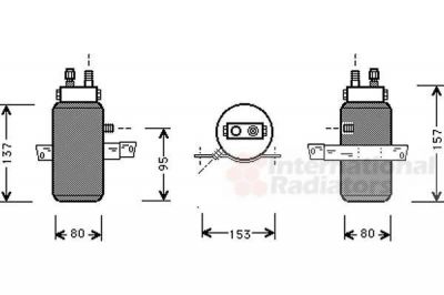 Van Wezel 4700D043 осушитель, кондиционер на SAAB 9000