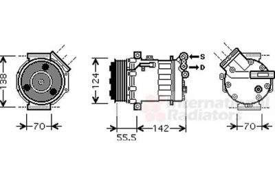 Van Wezel 4700K069 компрессор, кондиционер на SAAB 9-3 кабрио (YS3F)