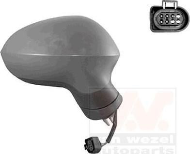 Van Wezel 4940808 наружное зеркало на SEAT LEON (1P1)