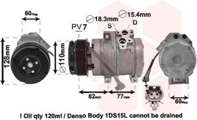 Van Wezel 5100K101 компрессор, кондиционер на SUBARU LEGACY V (BM, BR)