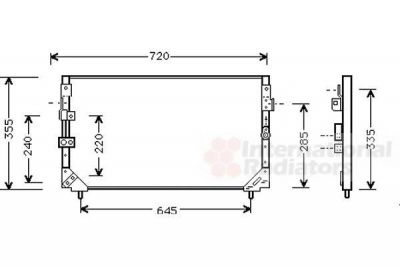 Van Wezel 53005225 конденсатор, кондиционер на TOYOTA LAND CRUISER 80 (_J8_)