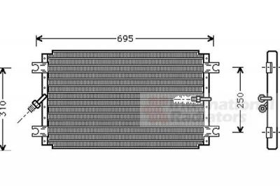 Van Wezel 53005243 конденсатор, кондиционер на TOYOTA LAND CRUISER (_J6_)