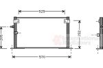 Van Wezel 53005265 конденсатор, кондиционер на TOYOTA HILUX II пикап (LN8_, RN5_, LN6_, YN6_, YN5_, LN5_, RN6_)