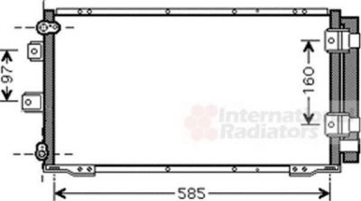 Van Wezel 53005395 конденсатор, кондиционер на TOYOTA COROLLA Liftback (_E11_)