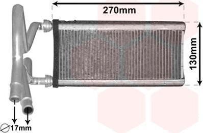 Van Wezel 53006706 теплообменник, отопление салона на LEXUS GS (GRS19_, UZS19_, URS19_, GWS19_)