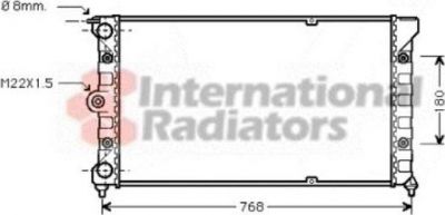 Van Wezel 58002037 радиатор, охлаждение двигателя на VW PASSAT (32B)