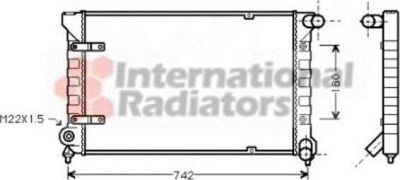 Van Wezel 58002042 радиатор, охлаждение двигателя на VW SCIROCCO (53B)