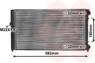 Van Wezel 58002099 радиатор, охлаждение двигателя на VW GOLF III (1H1)