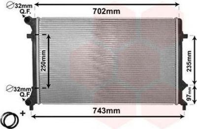 Van Wezel 58002205 радиатор, охлаждение двигателя на SKODA OCTAVIA (1Z3)