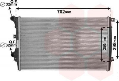 Van Wezel 58002206 радиатор, охлаждение двигателя на AUDI A3 (8P1)