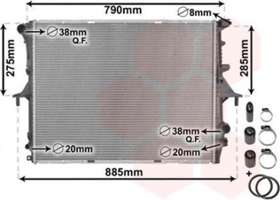 Van Wezel 58002214 радиатор, охлаждение двигателя на VW TOUAREG (7LA, 7L6, 7L7)