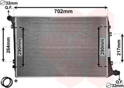 Van Wezel 58002224 радиатор, охлаждение двигателя на VW PASSAT Variant (3C5)