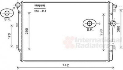 Van Wezel 58002324 радиатор, охлаждение двигателя на VW TIGUAN (5N_)