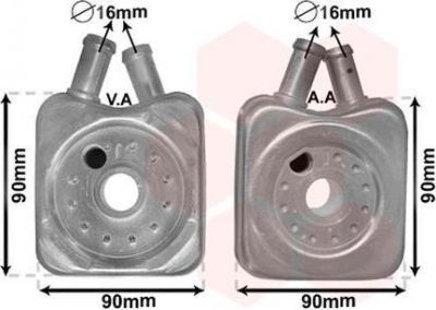 Van Wezel 58003106 масляный радиатор, двигательное масло на VW PASSAT Variant (3A5, 35I)