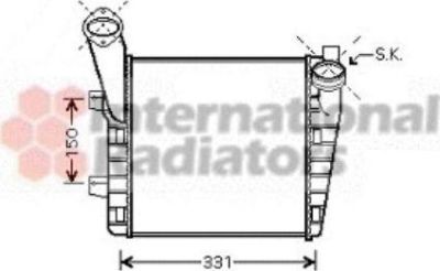 Van Wezel 58004234 интеркулер на VW TOUAREG (7LA, 7L6, 7L7)