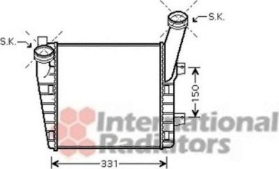 Van Wezel 58004263 интеркулер на VW TOUAREG (7P5)