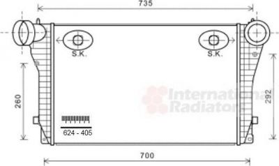 Van Wezel 58004319 интеркулер на VW GOLF IV (1J1)