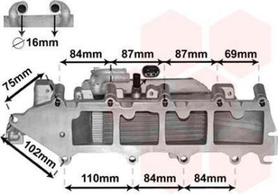 Van Wezel 58004357 интеркулер на VW GOLF VII универсал (BA5)