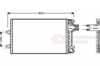 Van Wezel 58005140 конденсатор, кондиционер на FORD GALAXY (WGR)
