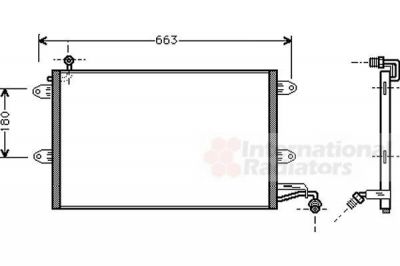 Van Wezel 58005143 конденсатор, кондиционер на VW GOLF III (1H1)