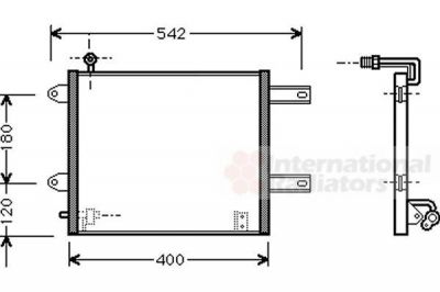 Van Wezel 58005177 конденсатор, кондиционер на VW POLO CLASSIC (6KV2)