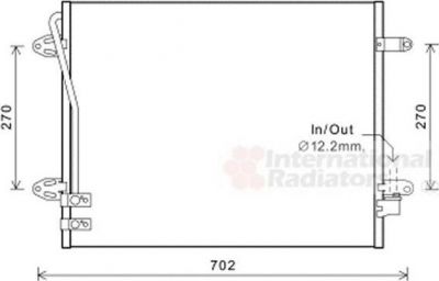 Van Wezel 58005322 конденсатор, кондиционер на VW PASSAT (362)