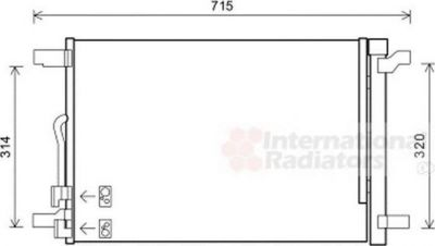 Van Wezel 58005335 конденсатор, кондиционер на SKODA OCTAVIA Combi (5E5)