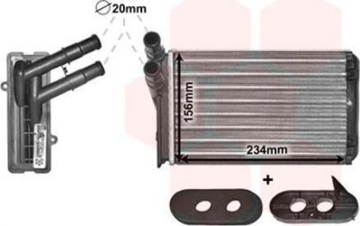 Van Wezel 58006060 теплообменник, отопление салона на SKODA OCTAVIA Combi (1U5)