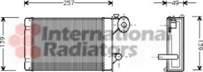 Van Wezel 58006062 теплообменник, отопление салона на VW TRANSPORTER III фургон