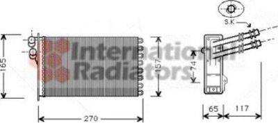 Van Wezel 58006175 теплообменник, отопление салона на VW BORA универсал (1J6)