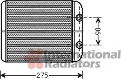 Van Wezel 58006301 теплообменник, отопление салона на VW TOUAREG (7LA, 7L6, 7L7)