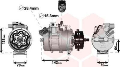 Van Wezel 5800K087 компрессор, кондиционер на VW TOUAREG (7LA, 7L6, 7L7)