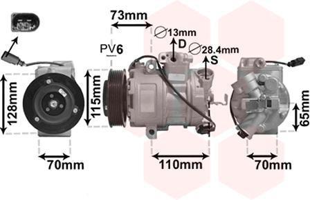Van Wezel 5800K240 компрессор, кондиционер на SKODA FABIA