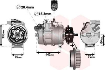 Van Wezel 5800K987 компрессор, кондиционер на VW TOUAREG (7LA, 7L6, 7L7)