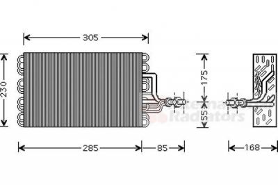 Van Wezel 5800V077 испаритель, кондиционер на VW PASSAT Variant (3A5, 35I)