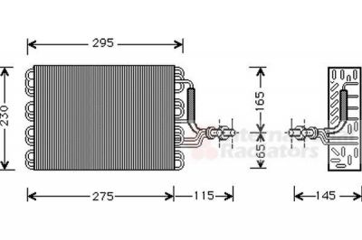 Van Wezel 5800V171 испаритель, кондиционер на VW GOLF III (1H1)