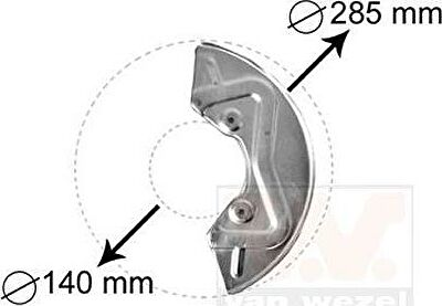 Van Wezel 5826371 отражатель, диск тормозного механизма на VW PASSAT Variant (3A5, 35I)