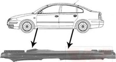 Van Wezel 5836103 накладка порога на VW PASSAT Variant (3B6)