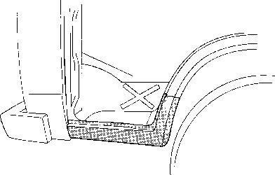 Van Wezel 5858102 накладка порога на VW LT 28-35 I автобус (281-363)