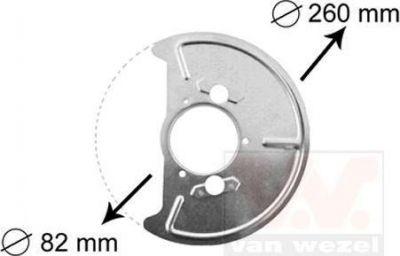 VAN WEZEL Отражатель, диск тормозного механизма (5870372)