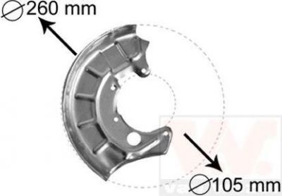 VAN WEZEL Отражатель, диск тормозного механизма (5880372)