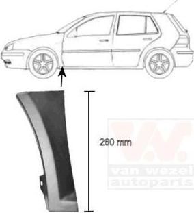 Van Wezel 5888155 крыло на VW GOLF IV (1J1)