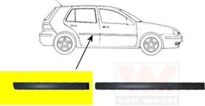 Van Wezel 5888426 облицовка / защитная накладка, дверь на VW GOLF IV (1J1)